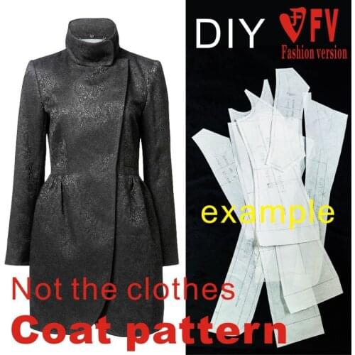 McCall Pattern Clothing DIY Overcoat Sewing Pattern Coat Sewing Template Cutting drawing BFY-9