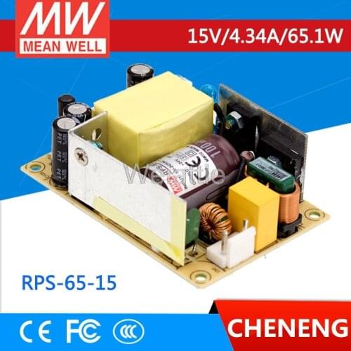 MEAN WELL original RPS-65-15 15V 4.34A meanwell RPS-65 15V 65.1W Single Output Medical Type