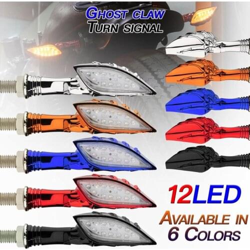 Flashing Turn Signals 2Pcs 12V Motorcycle LED Lights Rear Blinker Indicator Tail Light For Cafe Racer For Honda For Yamaha