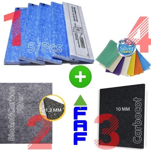 5 -10 /Pieces Set DaiKin Filter MC70L / MCK75JVM-K Air Purifier + 10MM Active Carbon Filter + Silver Ion Protective + Anti Dust