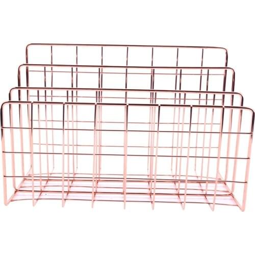 Desktop Mail Organizer, 3-Slot Metal Wire Mail Sorter, Letter Organizer for Letters, Mails, Books, Postcards and More, Mail Hold