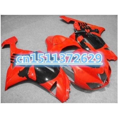 NINJA ZX6R 2007 2008 fairing FOR KAWASAKI NINJA ZX 6R 636 07 08 ZX6R 2007 2008 ZX-6R 07 08 fairings kit black red-Dor D