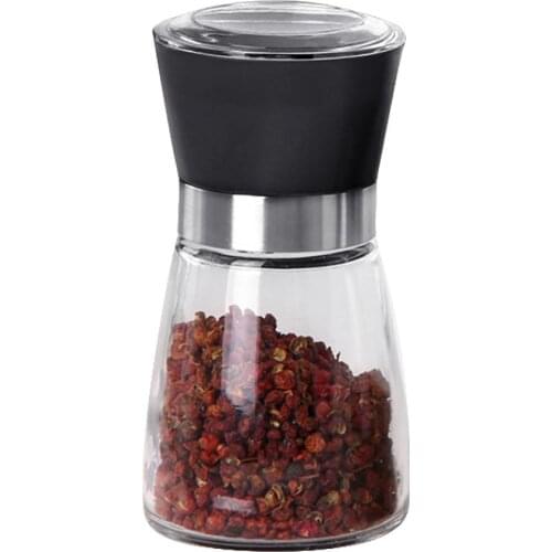 Portable Kitchen Salt Pepper Mill Grinder Bottle Seasoning Jar Holder Container Salt Pepper Grinding Bottle Seasoning Grind Tool