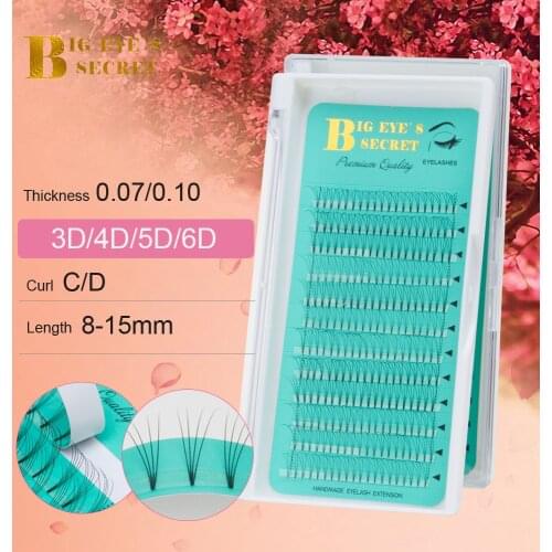 Pre-Pinched 12 Lines Fans Pre Fanned Eyelash Extension Pre Made Volume Fans Faux Mink Professional Volume Lashes Supplies