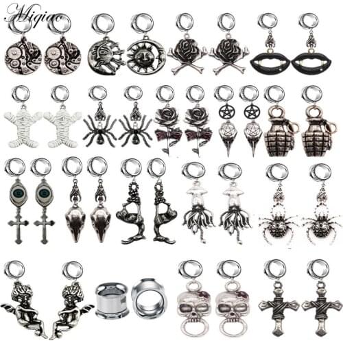 Miqiao 2pcs/lot Stainless Steel Ear Gauge Earring Ear Gauges Dangle Ear Tunnel Flesh Expander 6-30mm Body Jewelry Piercing