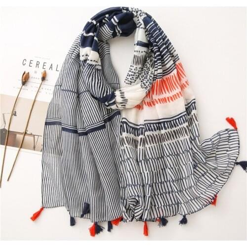 Spring Viscose Women Shawls and Wraps Patchwork Striped Ladies Scarf Summer Big Hijab Scarves Foulards Pashmina
