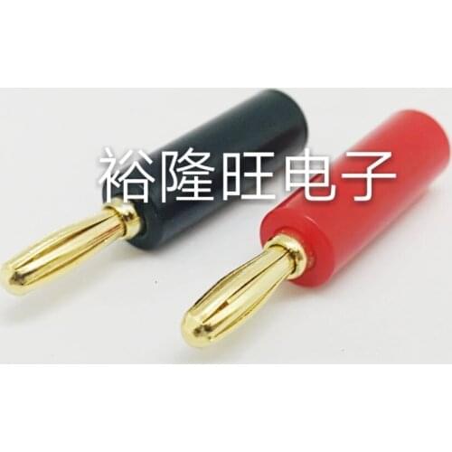 Smonisia 200pcs/lot 4mm Banana Plug Copper Gold-plating Speaker Audio Terminal Socket