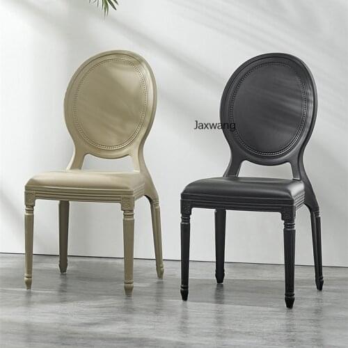 Nordic Dining Chairs for Kitchen Home Furniture Modern Minimalist Plastic Backrest Luxury Retro Stackable Bedroom Makeup Chair