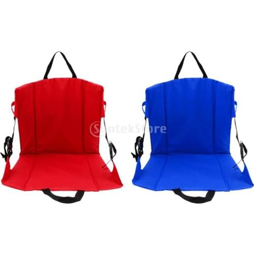 Folding Portable Padded Moisture-proof Chair Seat Cushion Back Support Pad for Stadium Bleacher Football Sports Camping Picnic