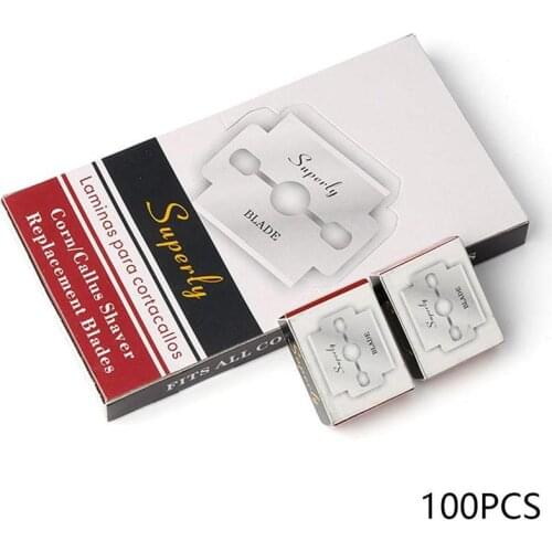 100Pcs Stainless Steel Replacement Blades for Foot Callus Remover Hard Skin Remover Hand Foot File Foot Care Pedicure Machine