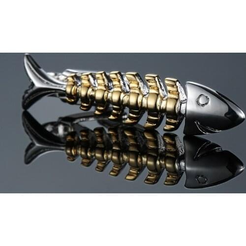 High-end brand tie clip mens suit shirt tie pin accessories gold fishbone tie clip fashion animal design style