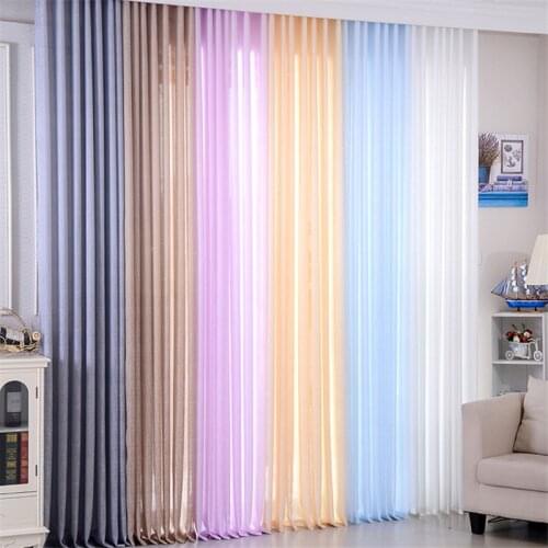 Latest 6 Colors Jacquard Europe Purple Romantic Curtain Fabric Home Decoration Luxury Sheer Tulle for Living Room Cortinas Salon