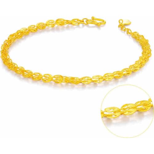 Fashion 24K Gold Plated Bracelet For Women Elegant Phoenix Tail Gold Scale Female Bracelet Anniversary Wedding Fine Jewelry Gift