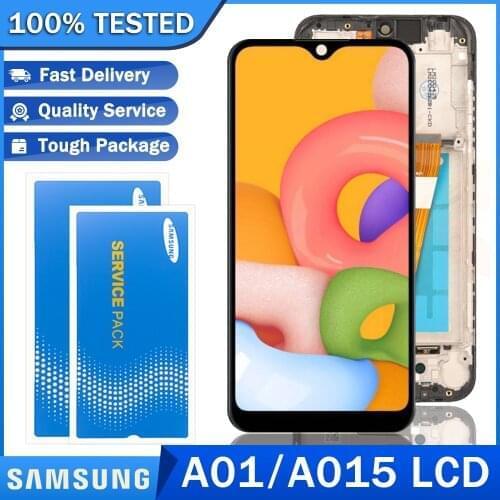 10PCS/LOT LCD for SAMSUNG Galaxy A01 A015 SM-A015F SM-A015G A015DS Super AMOLED Display Touch Screen Digitizer Repair Parts