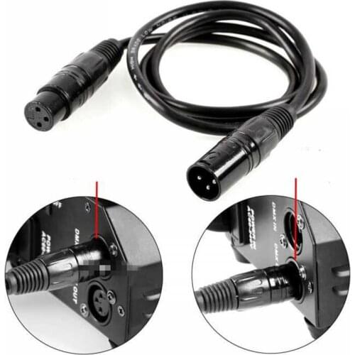 1pcs DMX CABLE 3.5ft XLR 1 Meter 3pins Signal Connection Shielded XLR Male to Female for Moving head Fog light par stage light