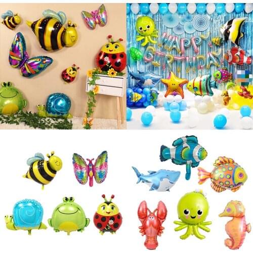 1pc Mini Animal Fish Octopus Lobster Marine life Foil Mini Cute Multicolor Insect Foil Balloons Like Hot Selling Baby Shower Toy