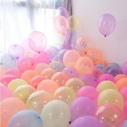 10 inch Crystal color balloon Pink latex balloon Wholesale bubble gum balloon Wedding Decor Birthday Party Supplies 30/50/100pcs