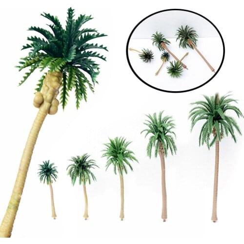 10Pcs Mini Artificial Coconut Palm Trees Model DIY Landscape Layout Accessory