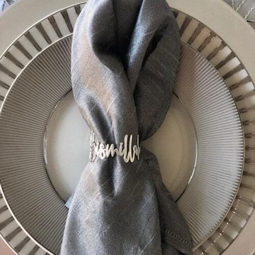 24 / new product English alphabet metal napkin ring Restaurant Hotel model room napkin ring spot free delivery