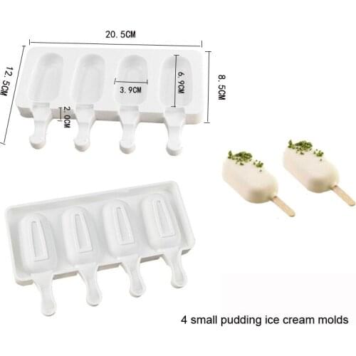 4 even ice cream mousse silicone mold diy pudding popsicle ice cream cake baking mold