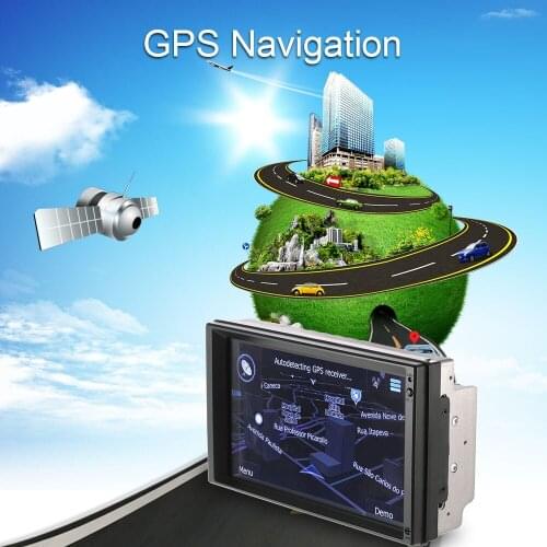 7'' Universal WIFI GPS Navigation Car Video Stereo audio MP5 Player HD Touch Screen Double 2 Din Android 5.1 Car Radio Player