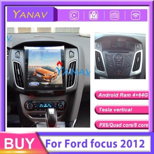Car stereo Car Multimedia radio audio Player For-Ford Focus 2012 Tesla style Vertical screen Car GPS Navigation video player