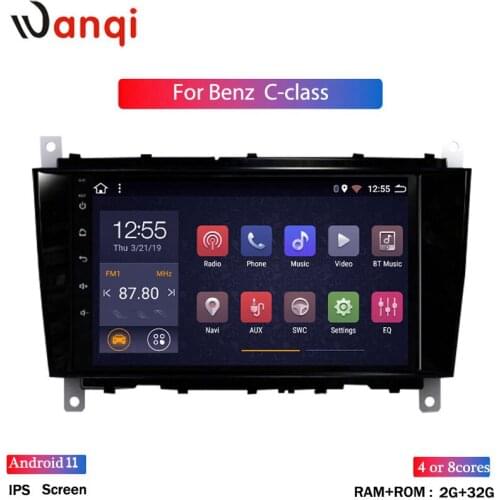 Wanqi Android 8.1 Car GPS Navigation For Benz C-Class W203 (2004 2005 2006 2007) CLC G Class W467 (2008-2011) CD Player NO DVD