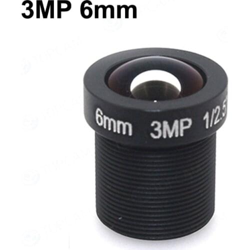 Free Shipping 3 Megapixel 1/2.7'' 6mm Lens For Full HD CCTV Camera IP Cam M12*0.5 MTV Mount