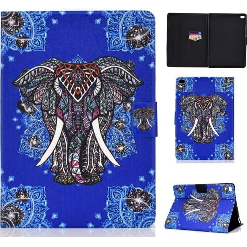 Card Slot Case For Apple New iPad 9.7" 2017 ipad 2018 case Cover For iPad Air 2 Air Case Stand Elephant Fox Bufferfly Capa Cover