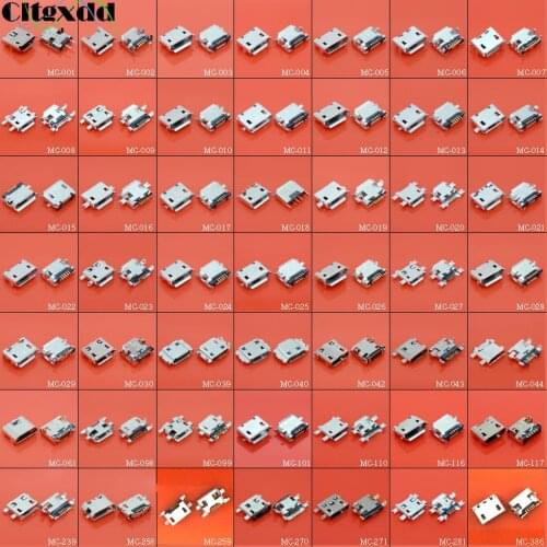 Cltgxdd 49models For Samsung Huawei Lenovo LG OPPO Nokia Tablet PC HTC Micro USB jack socket connector charging port 5pin 7pin