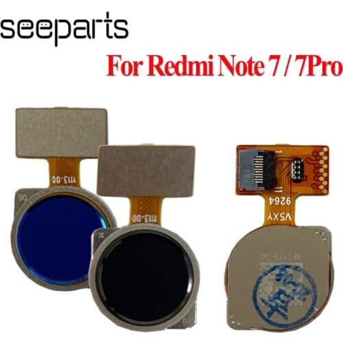 For Xiaomi Redmi Note 7 Button Fingerprint Flex Cable Sensor Touch ID Note 7 Pro Home Button Flex Cable Replacement Parts
