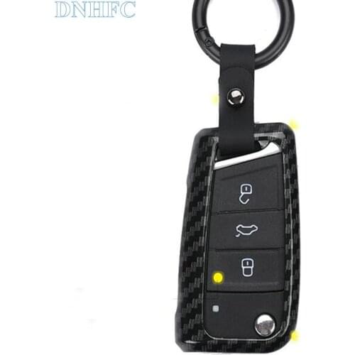 DNHFC Car keys decorative key bag 3D car sticker For Volkswagen T-ROC T ROC 2018 Accessories