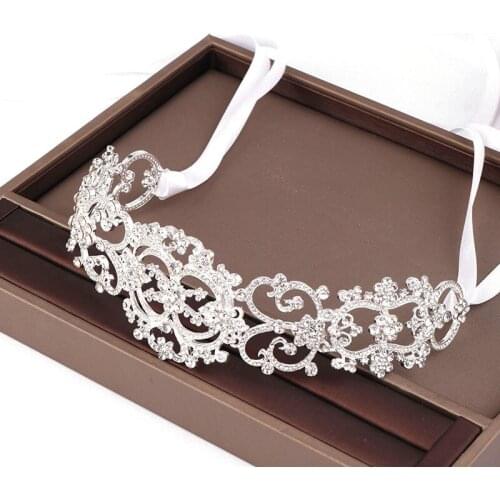 American and European Beam Hot-selling Diamond HairBand Rose Gold Headdress Alloy inlaid Diamond Bride Wedding Accessorie ML