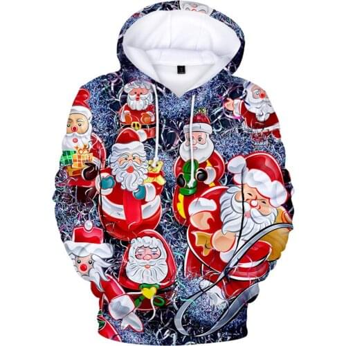 Hip Hop Christmas Grandpa 3D Print Hoodies Kpop Sweatshirts Men/women Fashion Pullovers Harajuku 3D Hoodies stranger things Tops