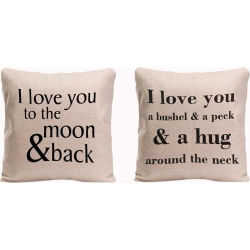 I Love You Couple Pillowcases Valentines Day Anniversary Gifts & Wedding Decoration For Couples & Lover