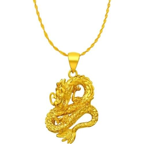 Dragon Choker Necklace for Men Women Punk Hip Hop Gold Color Statement Necklace