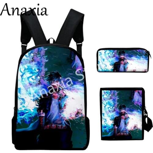 Dabi merch backpack set 3 pieces lightweight youth school bag 3D printing messenger bag pencil case