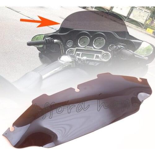 Motorcycle Dark Smoke 6" Windshield Fairing Windscreen Cover For Harley Electra Street Glide Touring Bike