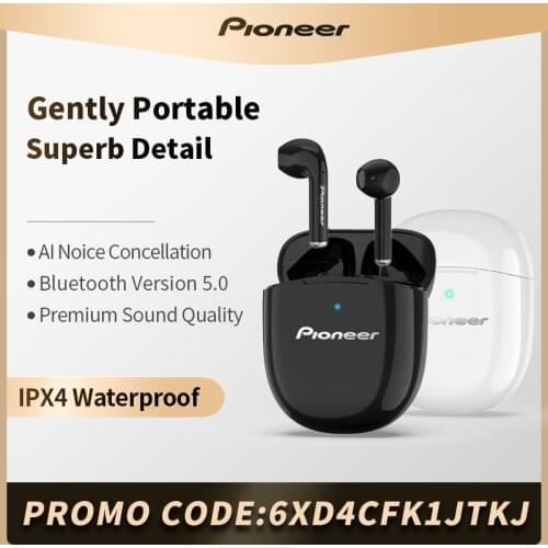Pioneer T1 True Wireless Bluetooth headset 2021 new TWS half-in-ear dual-ear call noise reduction high-end sports waterproof
