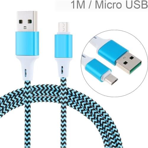 DiGiYes 1M/3.3Ft Micro USB 2.5A Nylon Fast Charge USB Data Cable Fit for Samsung/Xiaomi/Huawei Android Mobile Phone