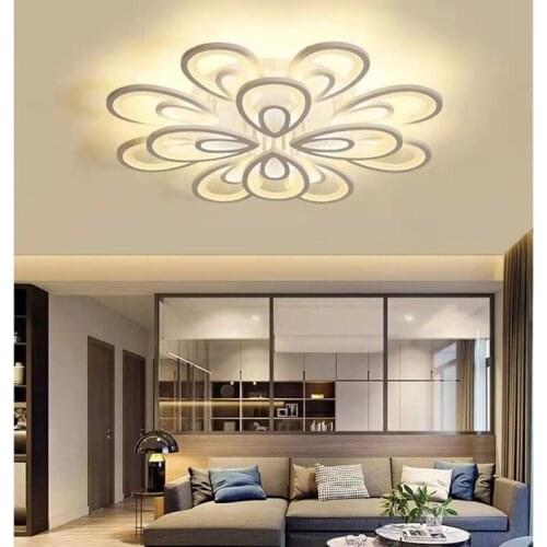 Nordic modern minimalist living room LED ceiling lamp APP RC dimmable bedroom lamp corridor hotel lighting villa lamp