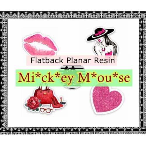 New Custom Cartoon Planar Resin 30Pcs/lot for DIY Hair Bow Scrapbooking Decoration Accessories