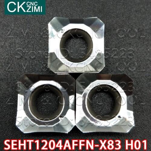 SEHT1204AFFN-X83 H01 Carbide blade milling cutter inserts aluminum insert tool SEHT for KM12 Face milling cutter Copper aluminum