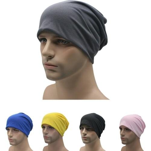 Candy Color Hat for Women Men Cotton Beanie Stylish Thin Hip-hop Caps Soft Cancer Chemo Hat Unisex Winter Fashion Pile Cap