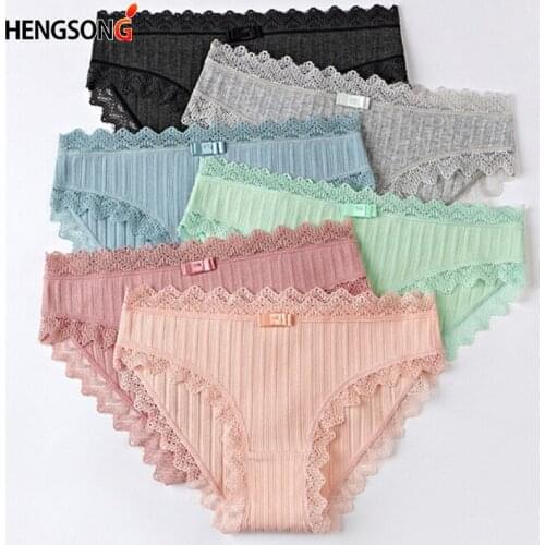 Candy Color Women Briefs High Elasticity Female Underwear Sexy Lace Panties Lady Girls Fashion Cozy Underwear Lace Briefs