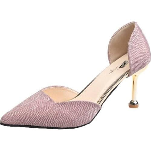 New Korean pointed stiletto high heels simple fashion shallow mouth womens shoes temperament elegant single shoesyh65