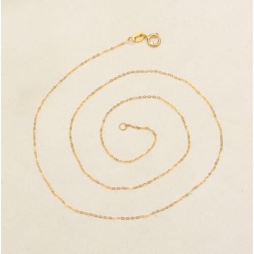 Genuine 18K White Yellow Gold Chain Necklace Pendant 18 inches AU750 Jewelry Necklace Women Nice Gift