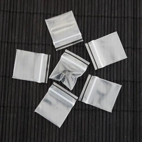 0.2mm Thick Plastic PE Zip Lock 2x2.8cm Packaging Bags 100pcs Transparent Jewelry Packaging Bags Custom Plastic Bag