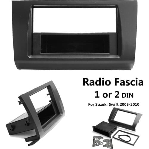 1 or 2 Din Car Stereo Radio Fascia Panel Plate Frame DVD CD Panel Audio GPS Dash Mount Kit Adapter for Suzuki Swift 2005 - 2010