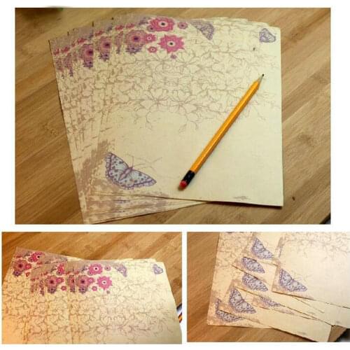 100 sheets Beautiful Flower Vintage Pattern Letter Pad Writing Paper Stationery Gifts Office School Supply